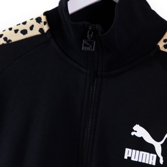 Puma Track jacket Leopard Black New With Tags - Picture 4 of 5